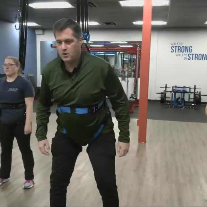 Keith Kaiser tries the "Peter Pan fall"